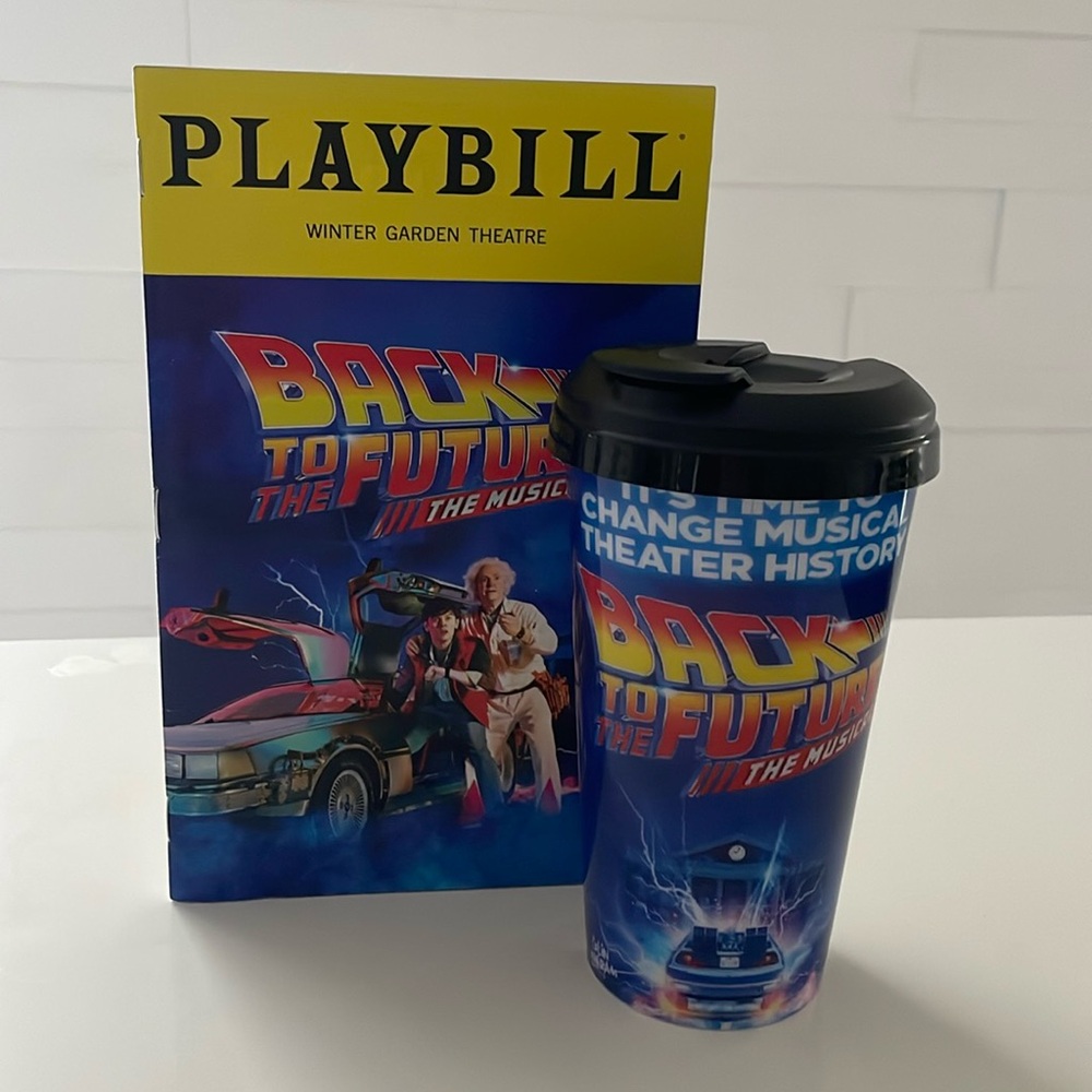 Broadway Back to the Future Playbill/16oz cup August 2023 Winter Garden Theatre